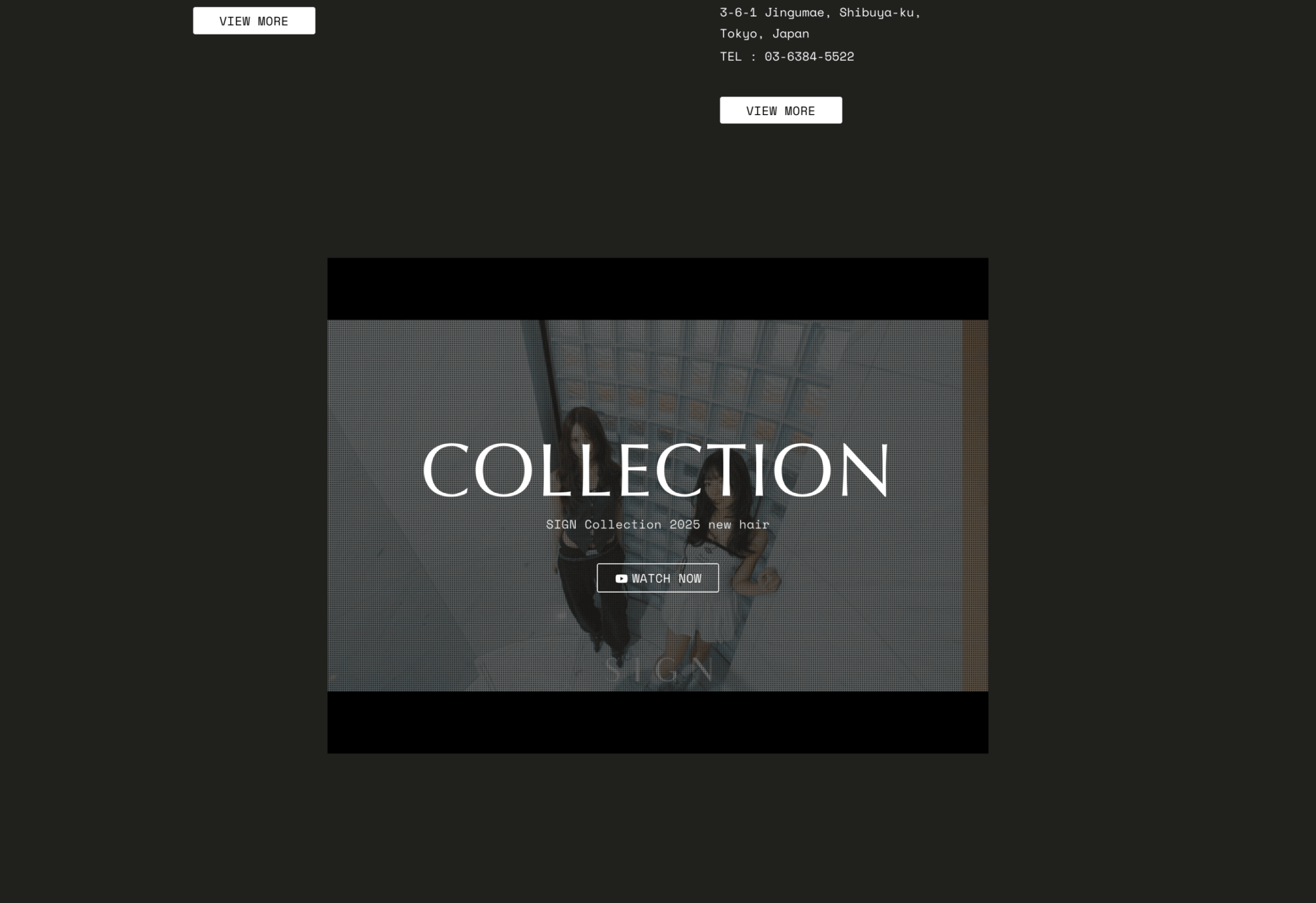 美容室 SIGN のWebサイト(Salon from DELAUNAY 制作事例)