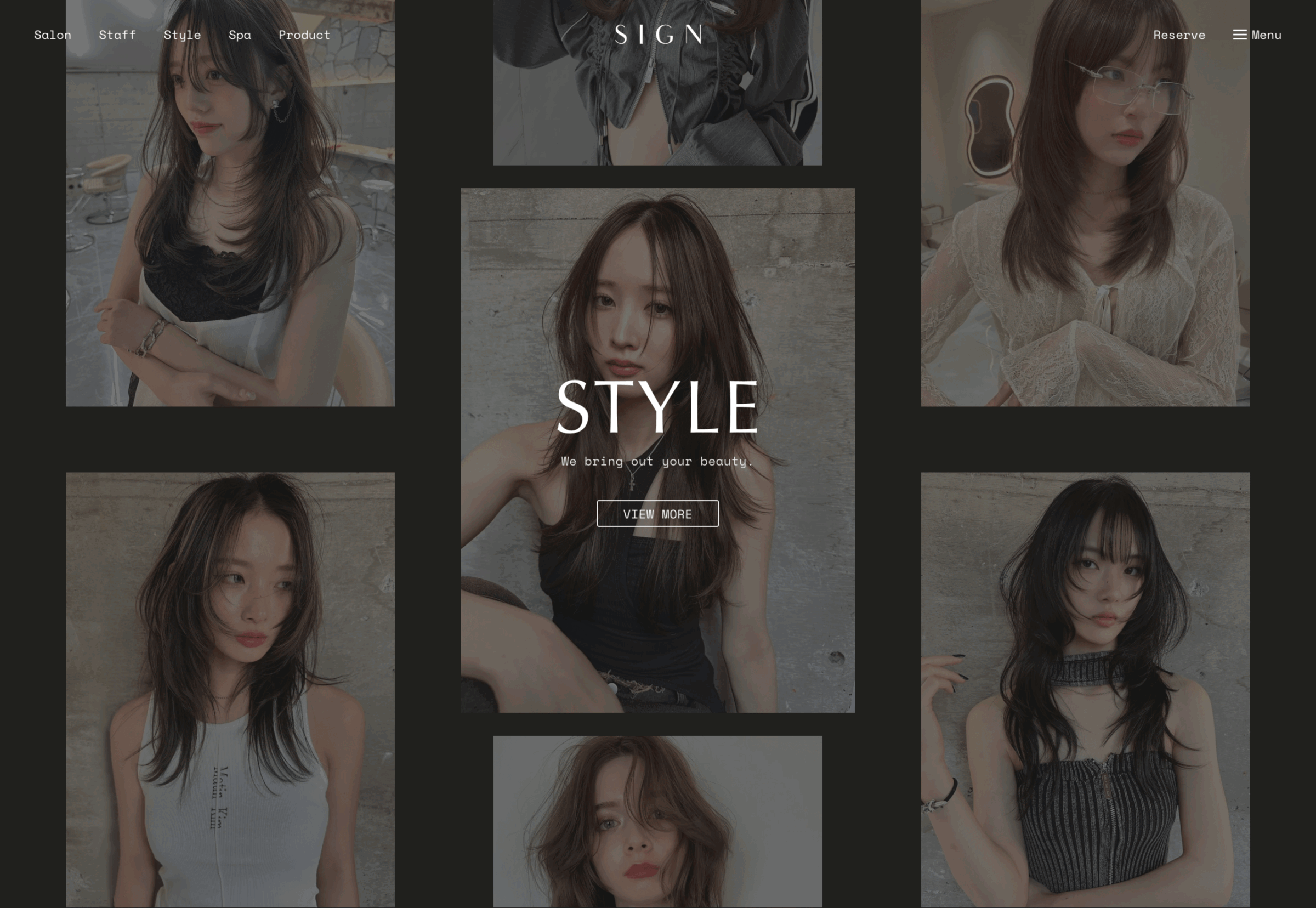 美容室 SIGN のWebサイト(Salon from DELAUNAY 制作事例)