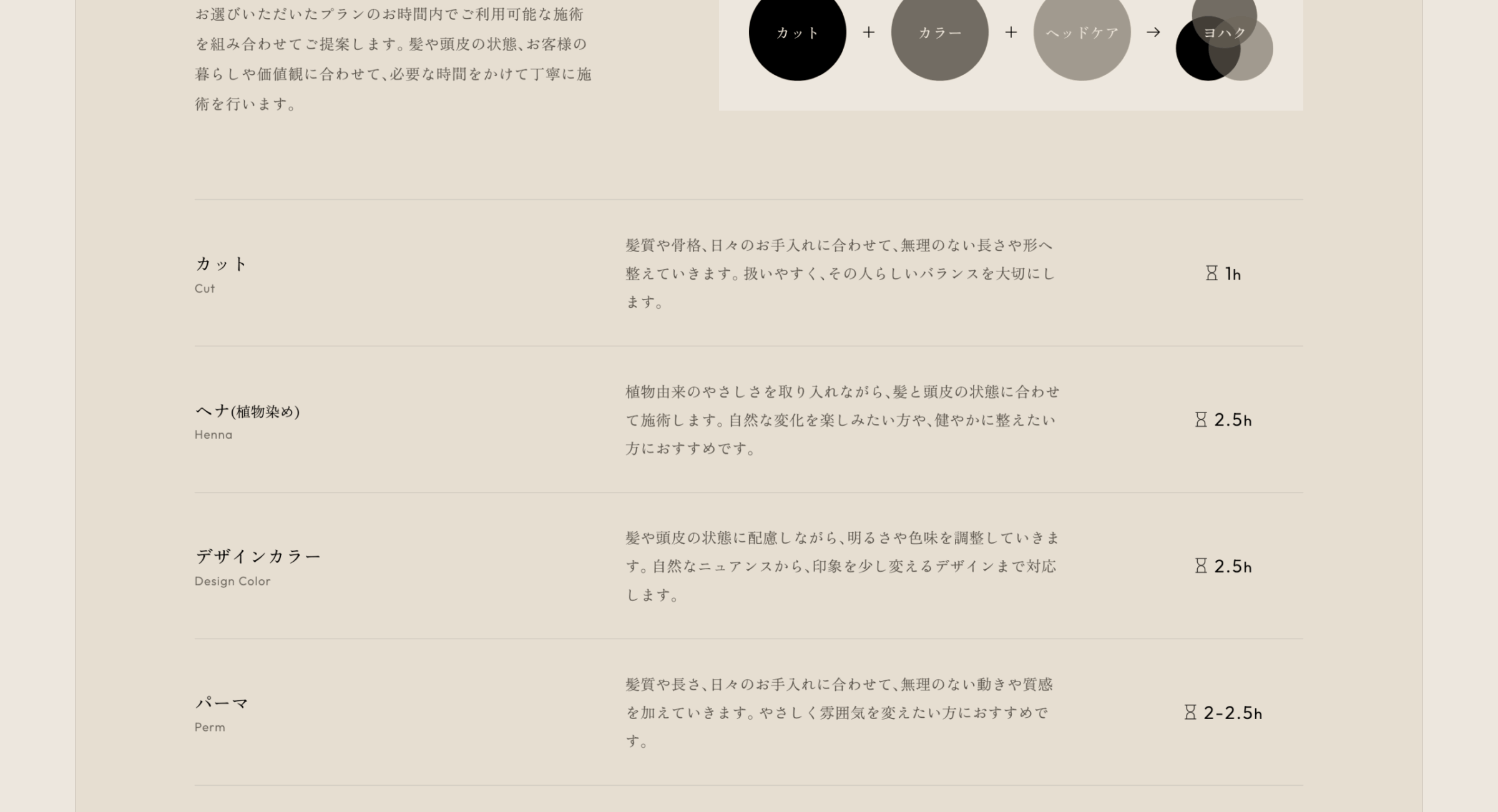 美容室 YOHAKU. のWebサイト(Salon from DELAUNAY 制作事例)